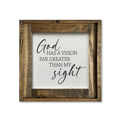 FRAMED CANVAS GOD HAS A VISION