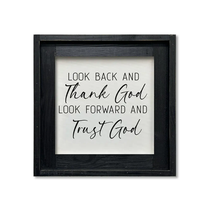 FRAMED CANVAS THANK GOD TRUST GOD