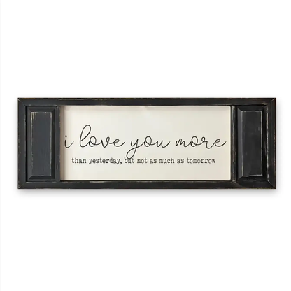 FRAMED CANVAS I LOVE YOU MORE