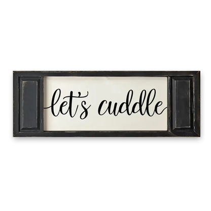 FRAMED CANVAS LETS CUDDLE