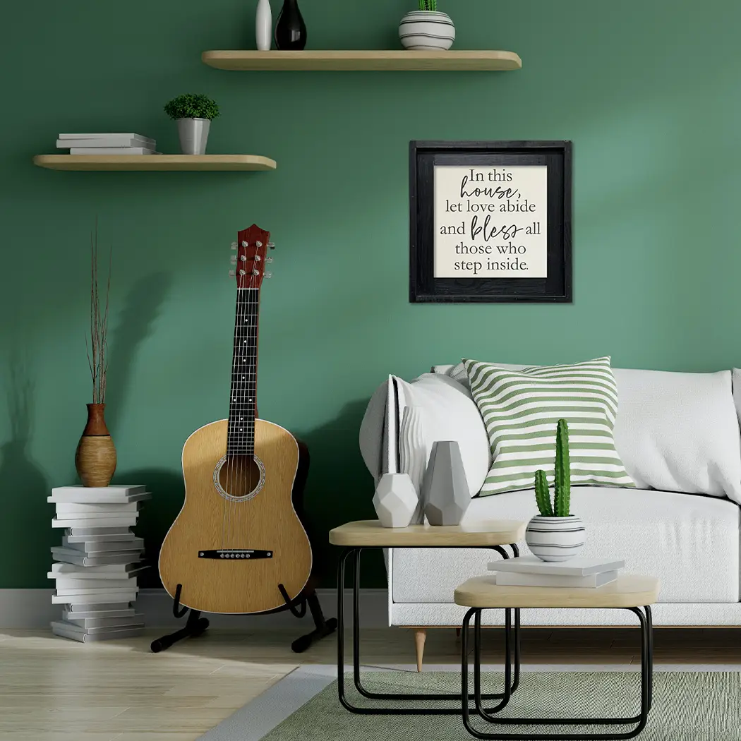 FRAMED CANVAS LET LOVE ABIDE