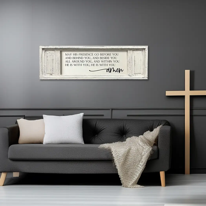 Small Double Panel Canvas May His Presence Go Before You...