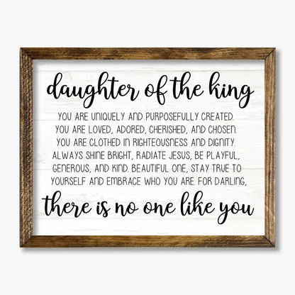 TIMBERLAND FRAME DAUGHTER OF THE KING