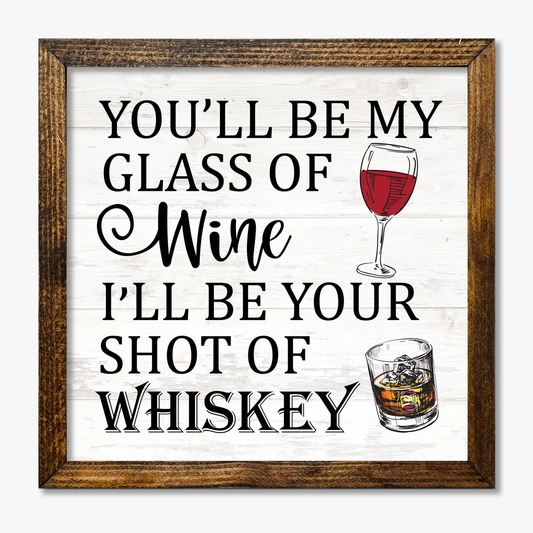 TIMBERLAND FRAME GLASS OF WINE SHOT OF WHISKEY