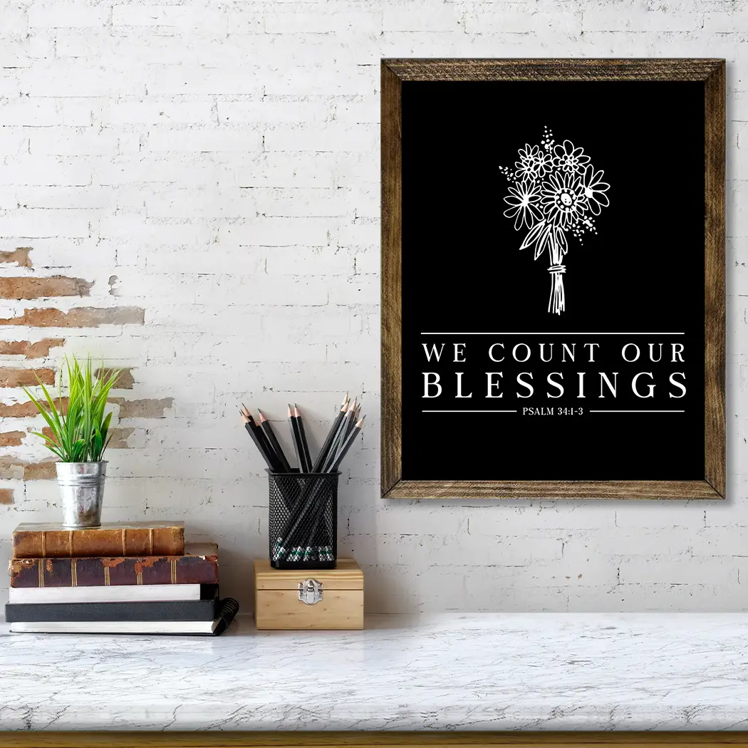 TIMBERLAND FRAME COUNT OUR BLESSINGS BLACK