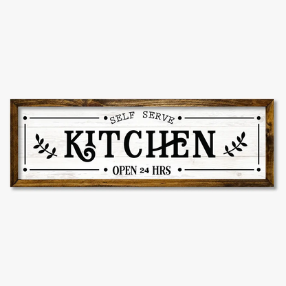 TIMBERLAND FRAME KITCHEN OPEN 24/7