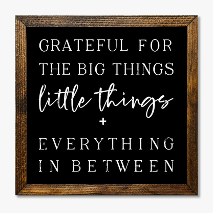 TIMBERLAND FRAME GRATEFUL FOR THE BIG THINGS LITTLE THINGS