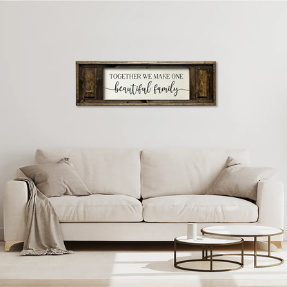 Small Double Panel Canvas Together We Make One Beautiful Fam