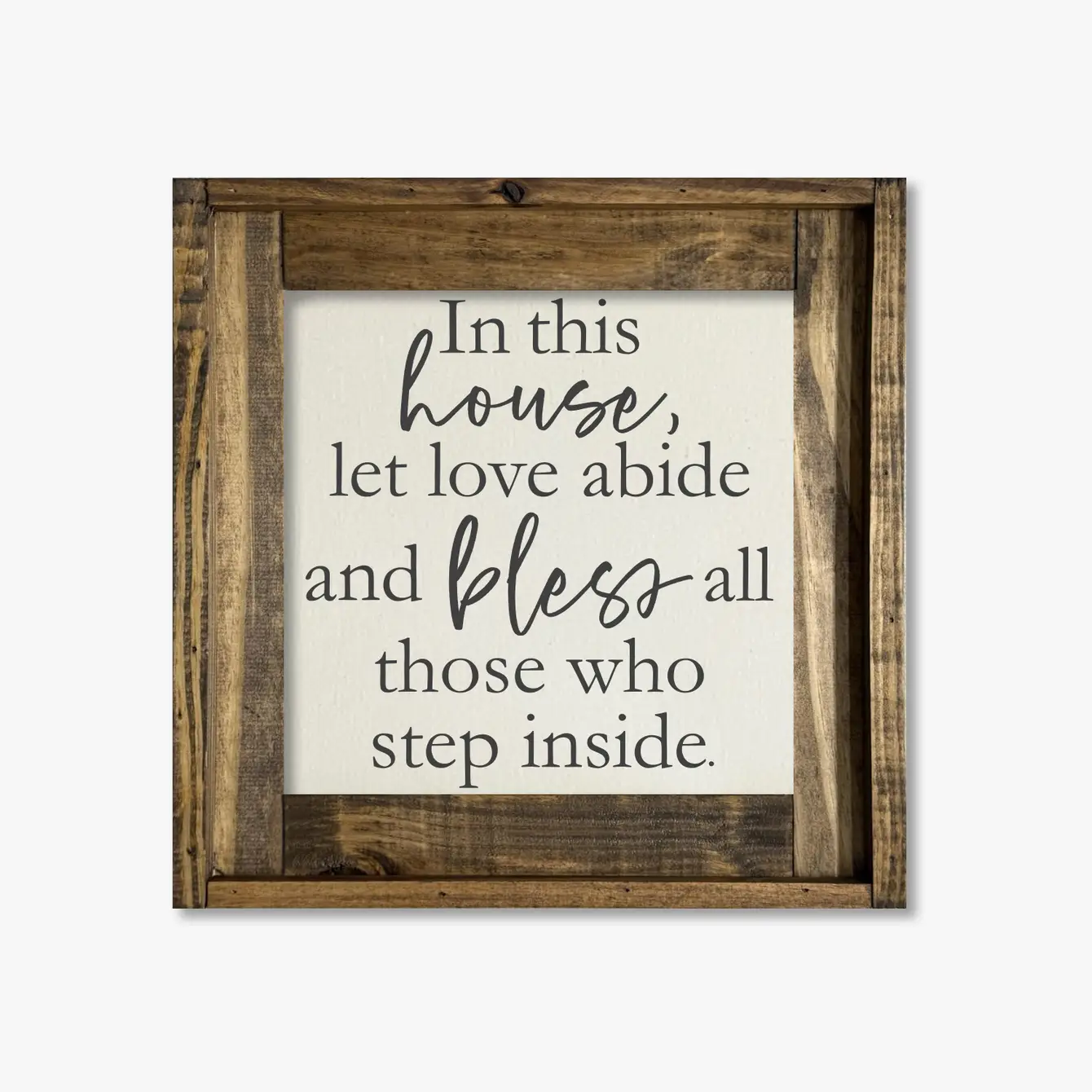 FRAMED CANVAS LET LOVE ABIDE