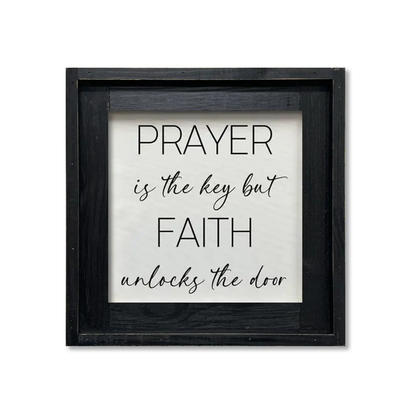 FRAMED CANVAS PRAYER IS THEY KEY