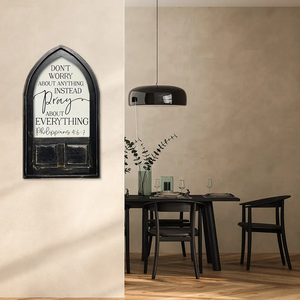Small Arched Framed Pray About Everything