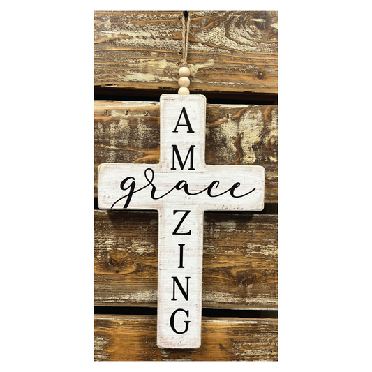 Hanging Cross Amazing Grace Music Sheet Background