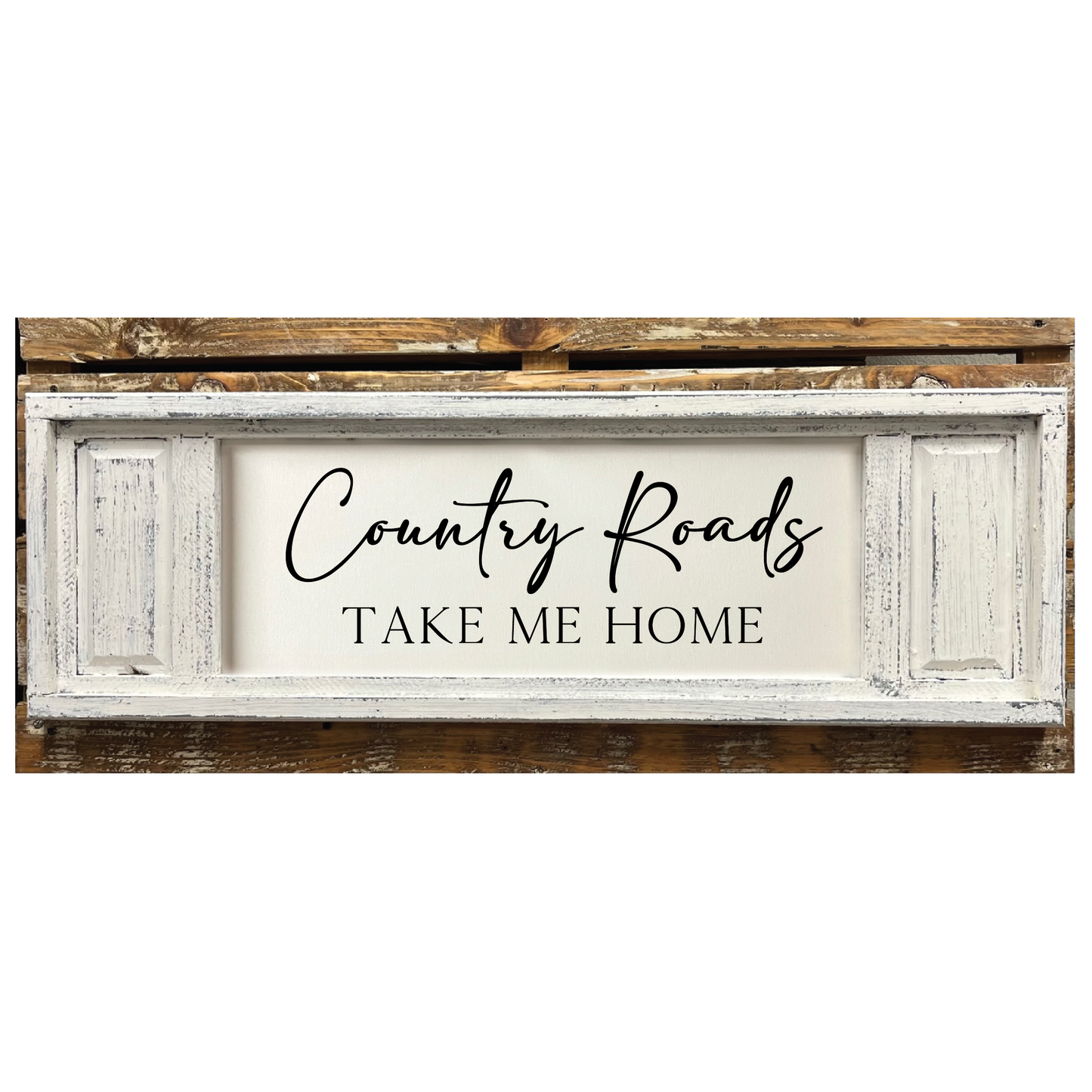 Small Double Panel Canvas Country Roads Take Me Home