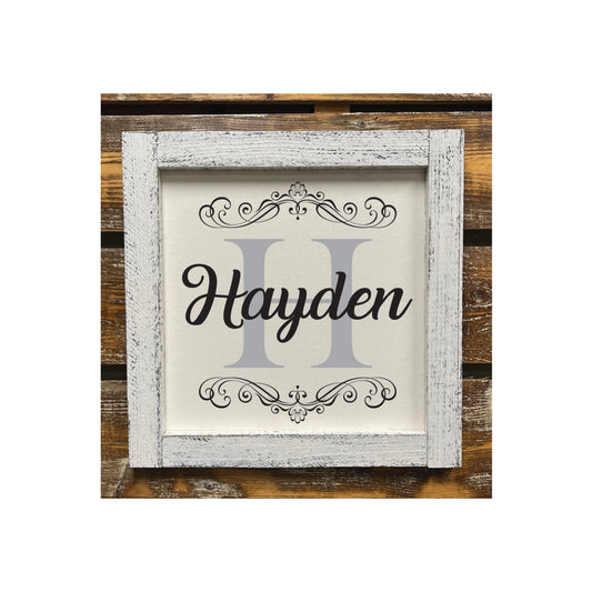 Custom Canvas Initial and Name