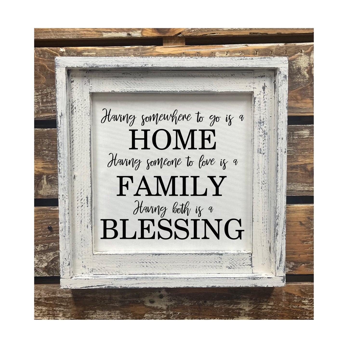 Double Frame Home Family Blessing