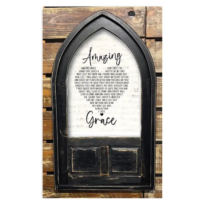 Arched Framed Canvas Amazing Grace