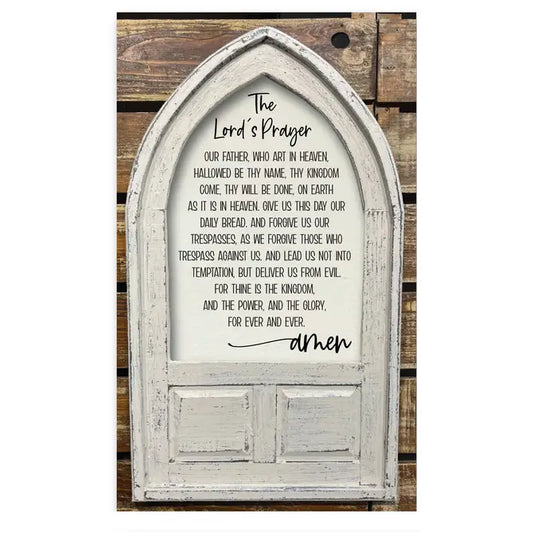 Arched Framed Canvas Lord's Prayer
