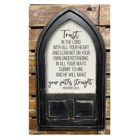 Arched Framed Canvas Trust In The Lord