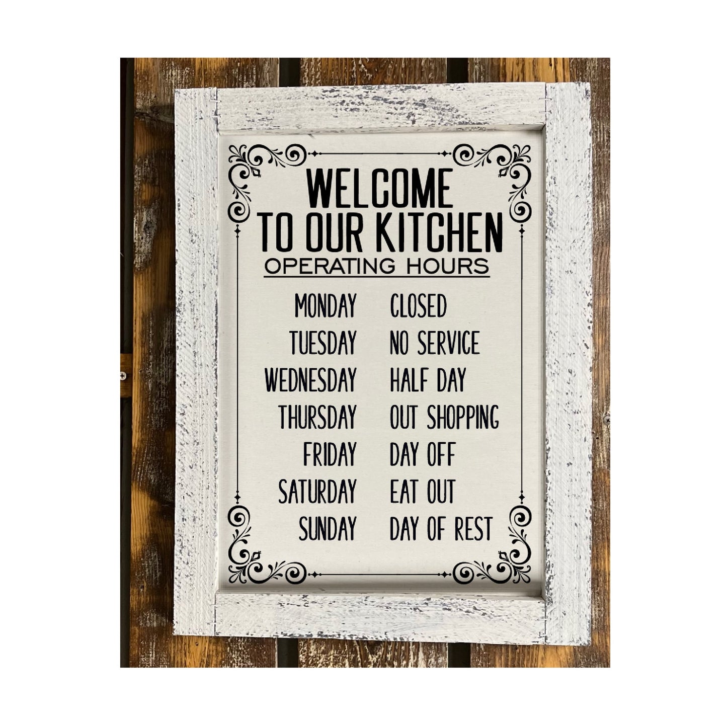 Welcome To Our Kitchen Operating Hours