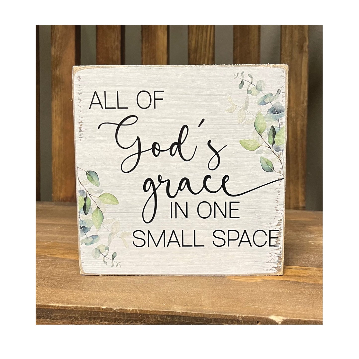 Shelf Sitter All of God's Grace in One Small Space