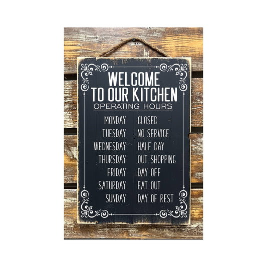 Welcome To Our Kitchen Operating Hours...