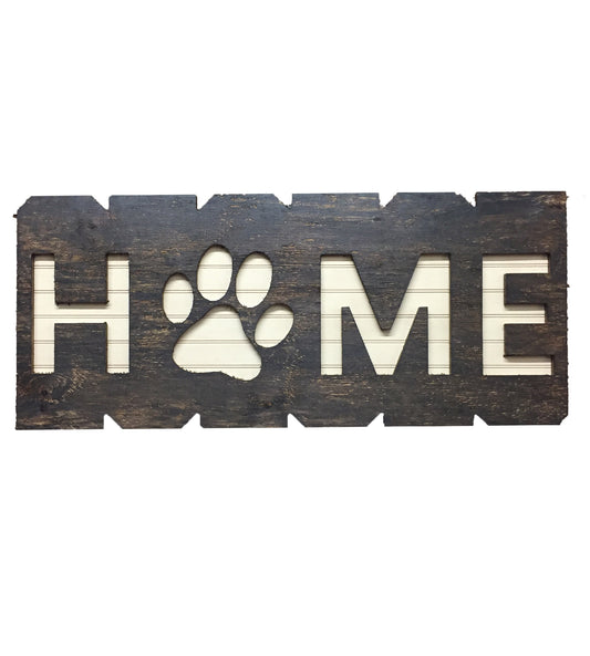 Dog Paw Home (Black/Ivory)