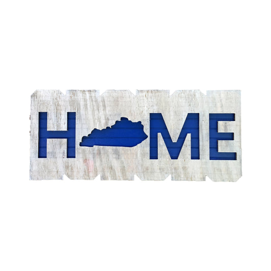 Your State Home Sign White and Blue (Enter State Name Below)