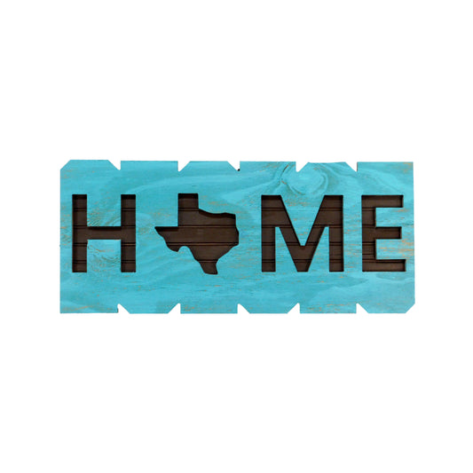 Your State Home Sign Teal and Brown (Enter State Name Below)