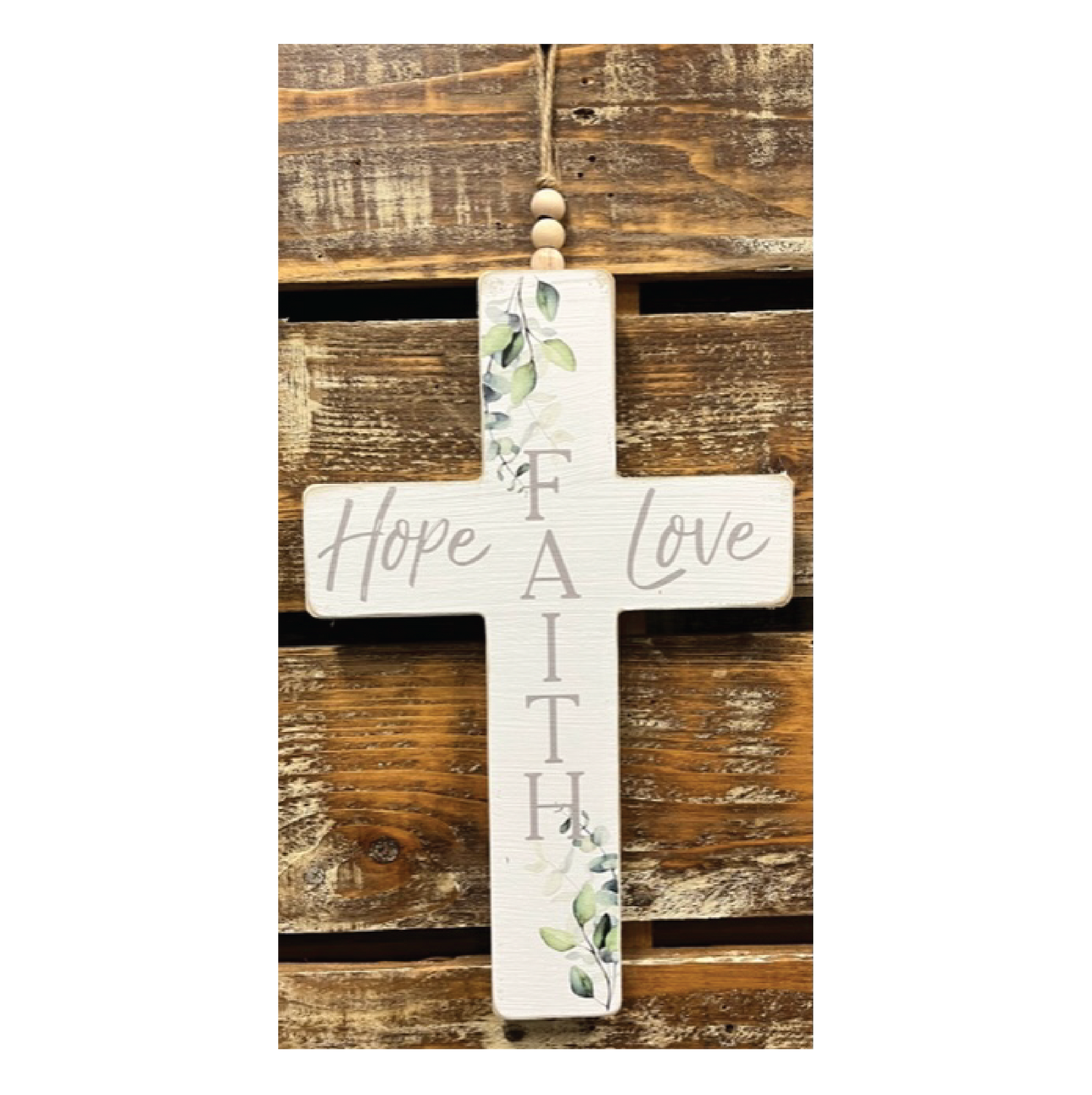 Hanging Cross Faith Hope Love