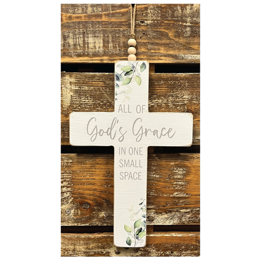 Hanging Cross All of God's Grace in One Small Space(WH)